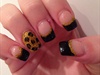 Black Gold Leopard Nails