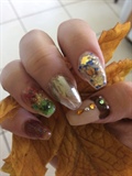 Fall Nails With Chrome