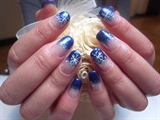 Christmas blue nails