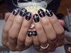 Black cross nails