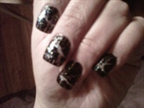Black cracked nails
