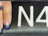 Akryl negle med Bl&#229; Glitter