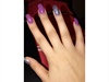 Purple And Silver Nails 