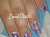 water marbling white and purple design
