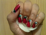 Zini Art Sultry Strawberries Nails