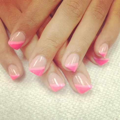 pink french for valentines day 